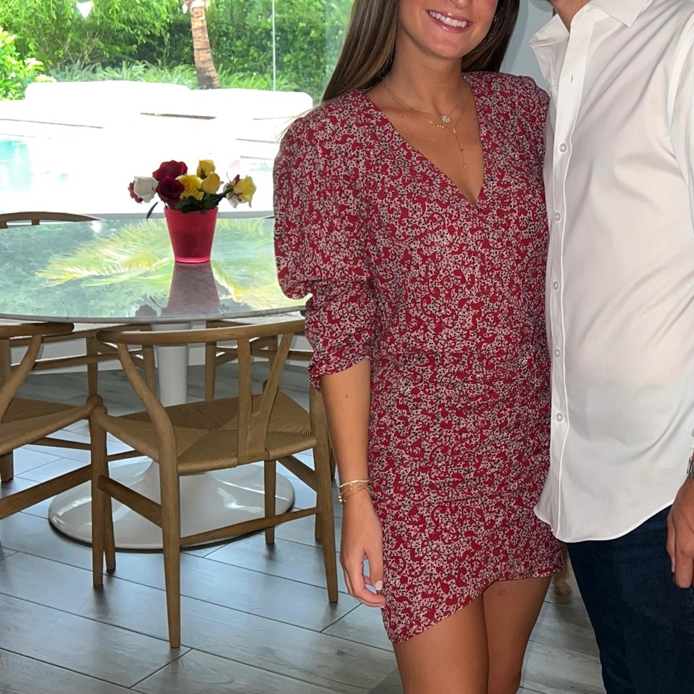 Ba&sh Floral Red Dress